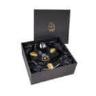 HABANOS - Cohiba 55th Anniversary Σταχτοδοχείο Πορσελάνης για 3 Πούρα (IB001), μαύρο, χρυσές λεπτομέρειες, σήμα Cohiba, σε κουτί συσκευασίας