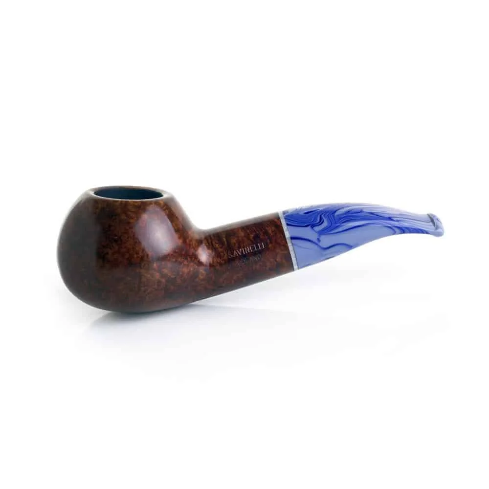 oceano_smooth_320_1 SAVINELLI - Oceano Burgundy 320 Smooth Πίπα Καπνού, ξύλινη, μπλε επιστόμιο