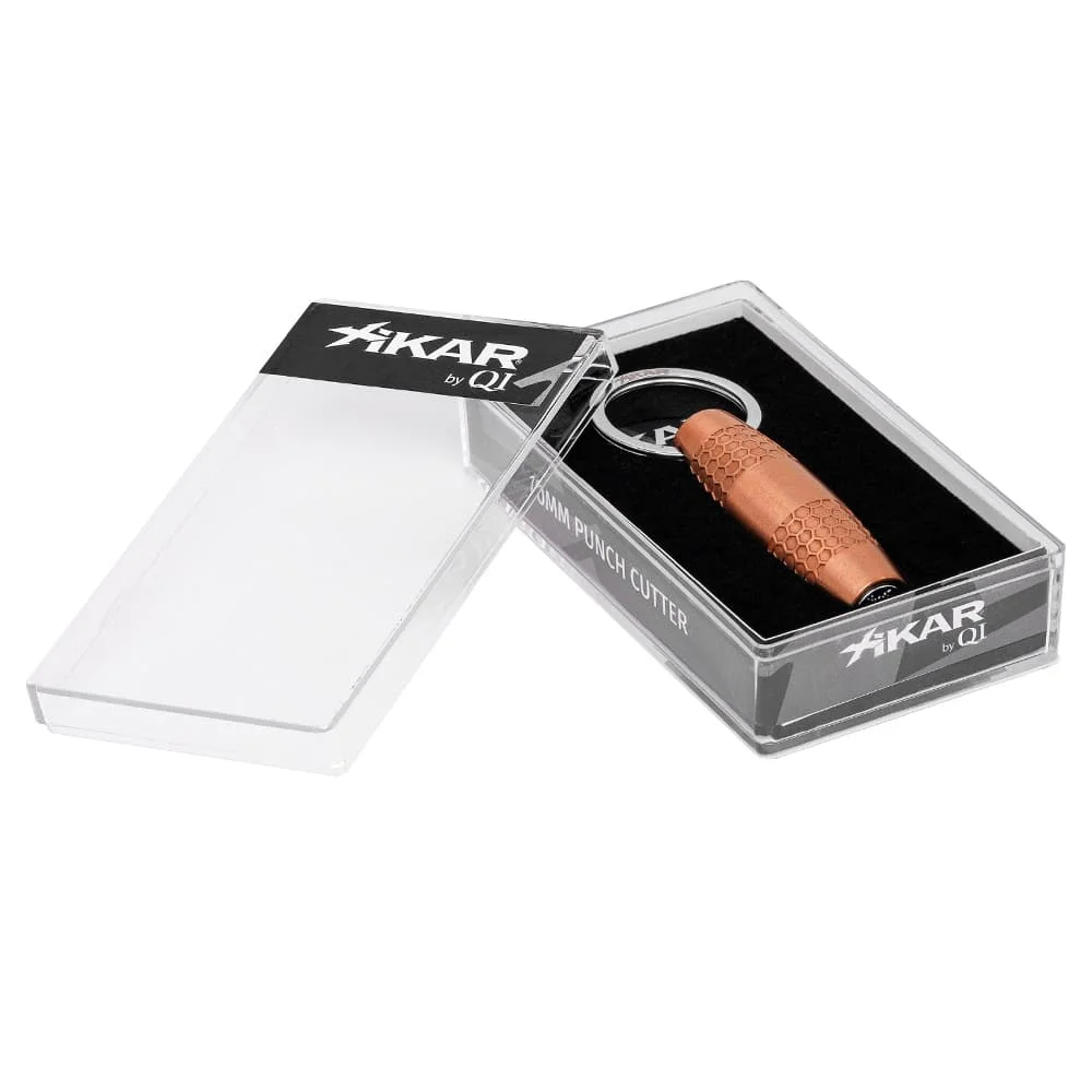 XIKAR - Bullet Cigar Punch Bronze 10mm (XI-010BZ), πουροκόφτης μεταλλικός, μπρονζέ, με κρίκο μπρελόκ