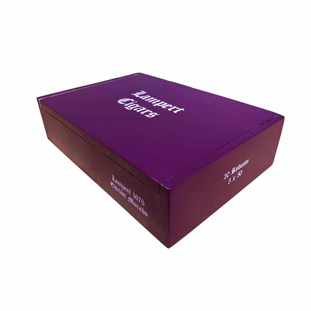 LAMPERT CIGARS - 1675 Edición Morado Robusto, πούρο, ξύλινο μωβ κουτί