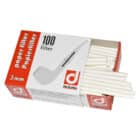 DENICOTEA - Χάρτινα Φίλτρα για Πίπα Καπνού 3mm (100τμχ), συσκευασία ανοιχτή με φιλτράκια έξω
