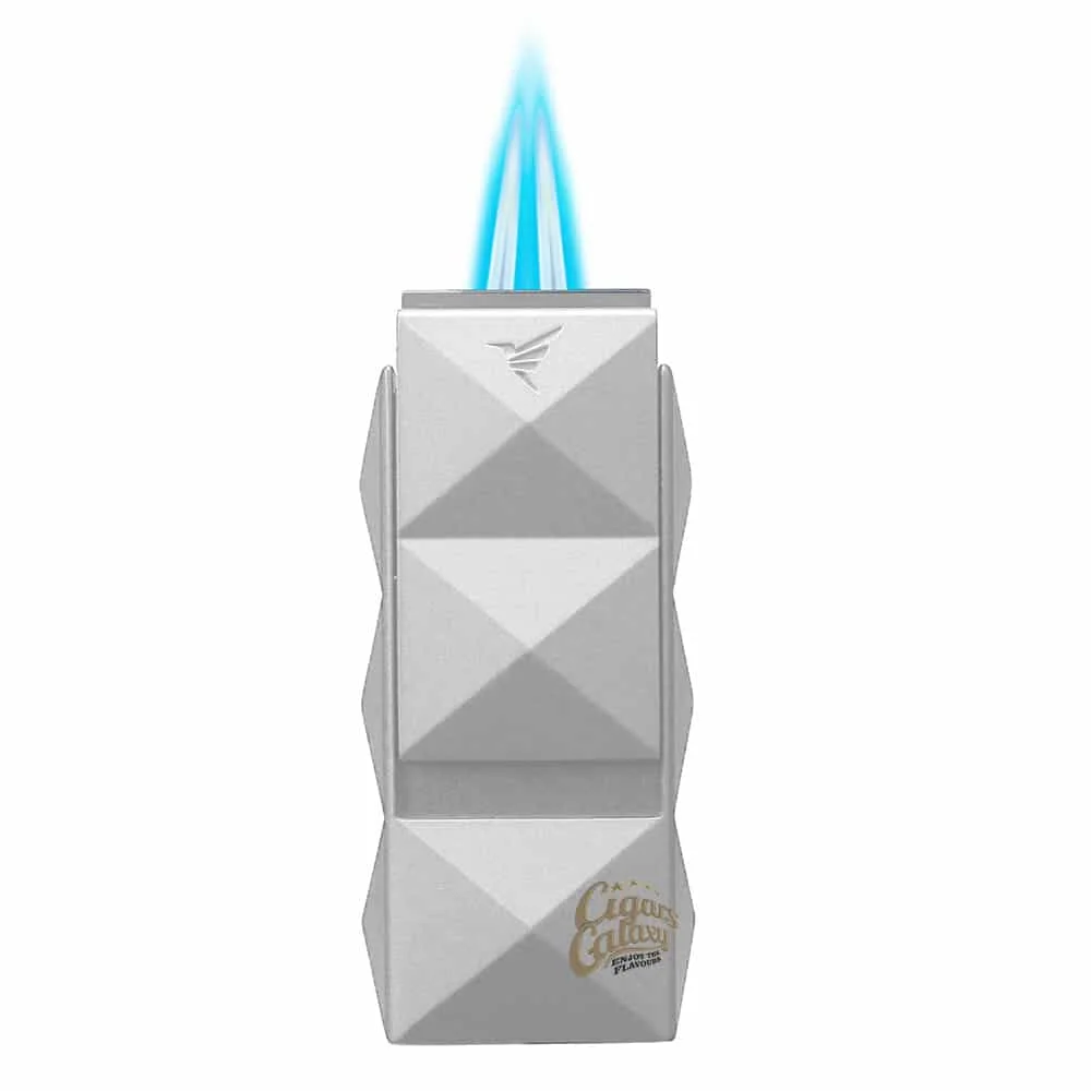 COLIBRI - Quasar II Αναπτήρας Διπλός Jet Ασημί Με Punch (LI750T1), αντιανεμικός