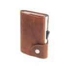 C-SECURE - Δερμάτινο Πορτοφόλι Cognac με Προστασία RFID (WCH001-2008), καφέ
