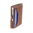C-SECURE - Δερμάτινο Πορτοφόλι Cognac με Προστασία RFID (WCH001-2008), καφέ