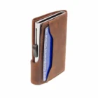 C-SECURE - Δερμάτινο Πορτοφόλι Cognac με Προστασία RFID (WCH001-2008), καφέ