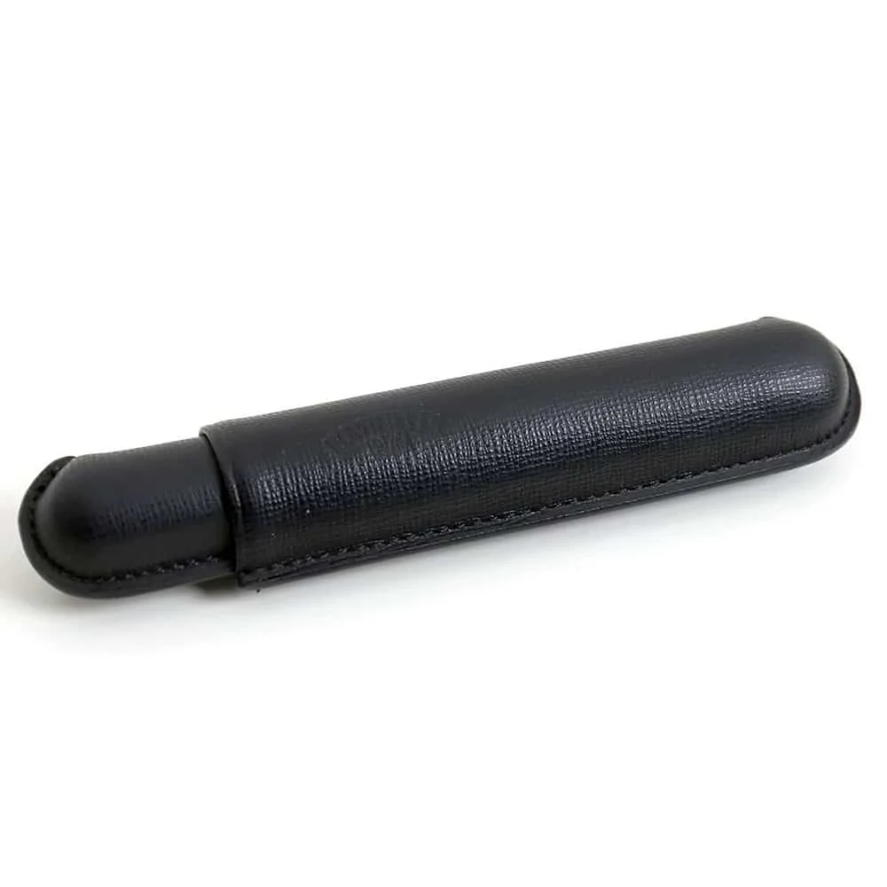 savinelli_t565_1 SAVINELLI - Μαύρη Δερμάτινη Πουροθήκη Για 1 Πούρο (Τ565)