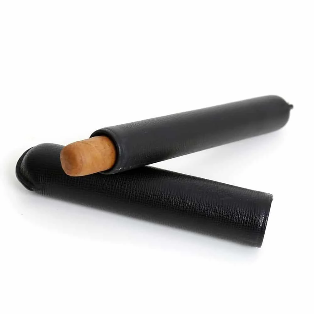 SAVINELLI - Μαύρη Δερμάτινη Πουροθήκη Για 1 Πούρο (Τ565)