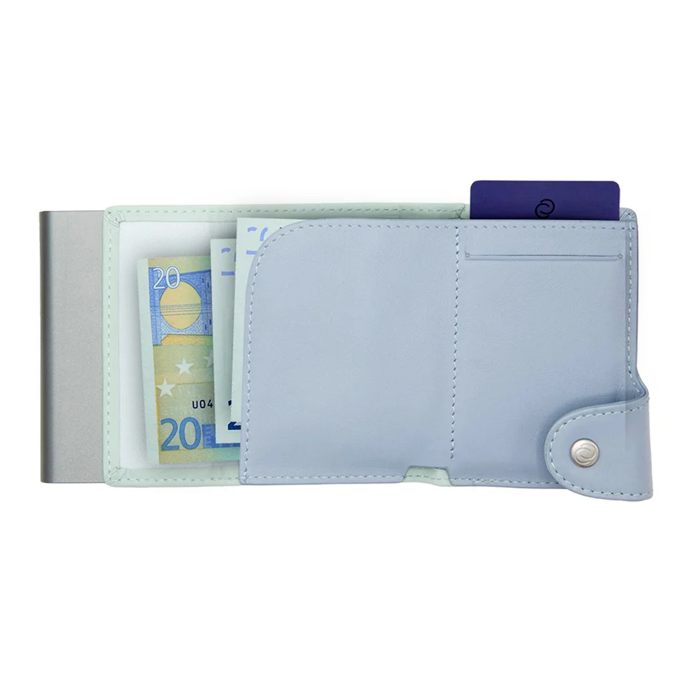 C-SECURE - Δερμάτινο Πορτοφόλι Aqua Ice με Προστασία RFID (COINWCH001)