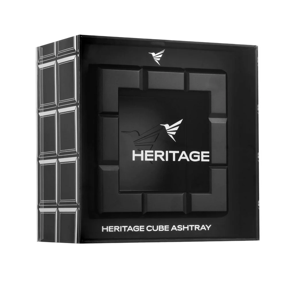 COLIBRI - Heritage Cube Black Σταχτοδοχείο στην συσκευασία του