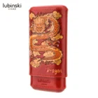 LUBINSKI - Δερμάτινη Θήκη για 3 Πούρα Red Dragon Ring 56 κλειστό στο πλάι