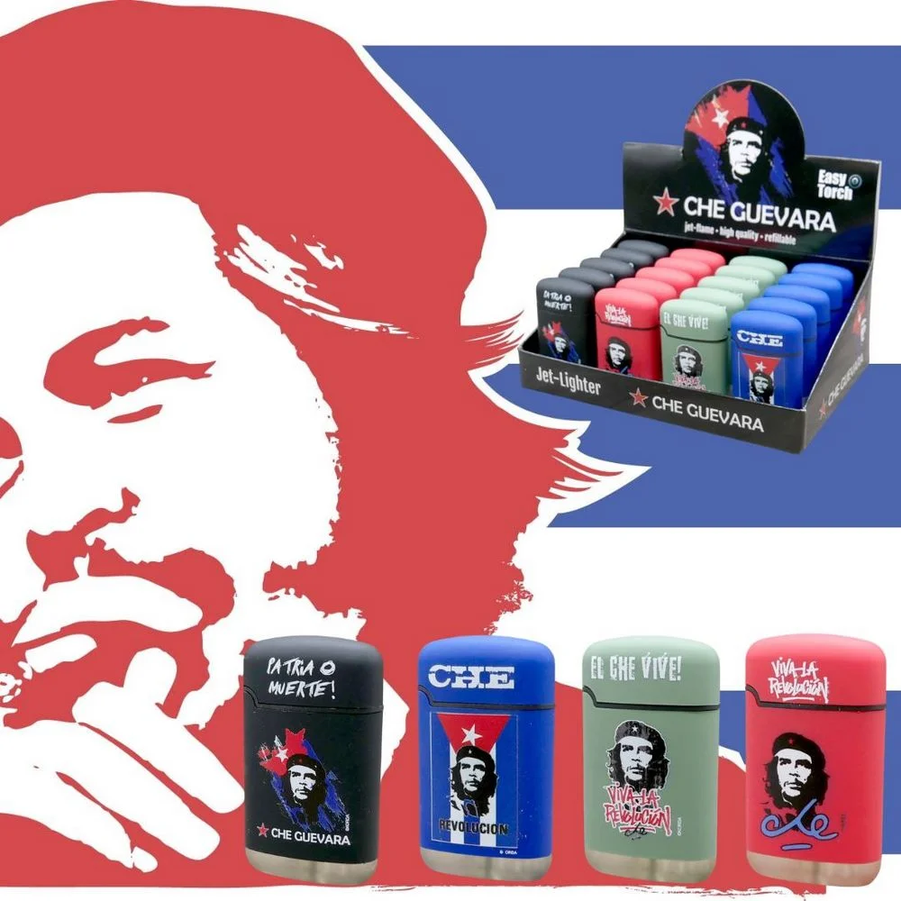 EASY TORCH - Che Guevara Jet Αναπτήρας σε 4 διαφορετικά χρώματα και σχέδια, μαύρο, μπλε, πράσινο και κόκκινο