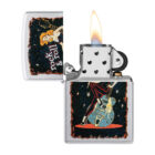 ZIPPO - Cool Chick Design Αναπτήρας ανοιχτός και αναμμένος
