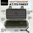Το Cigar Caddy για 5 πούρα είναι ένα αδιάβροχο Travel Humidor που μπορεί να αντέξει σε κάθε είδους ακραίες θερμοκρασίες και ταξίδια!