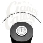Humidor / Υγραντήρας Πούρων ταξιδιού αλουμινίου, κυλινδρικός σε μαύρο χρώμα. Με εσωτερικό φύλλο κέδρου. Χωράει έως 4 πούρα.