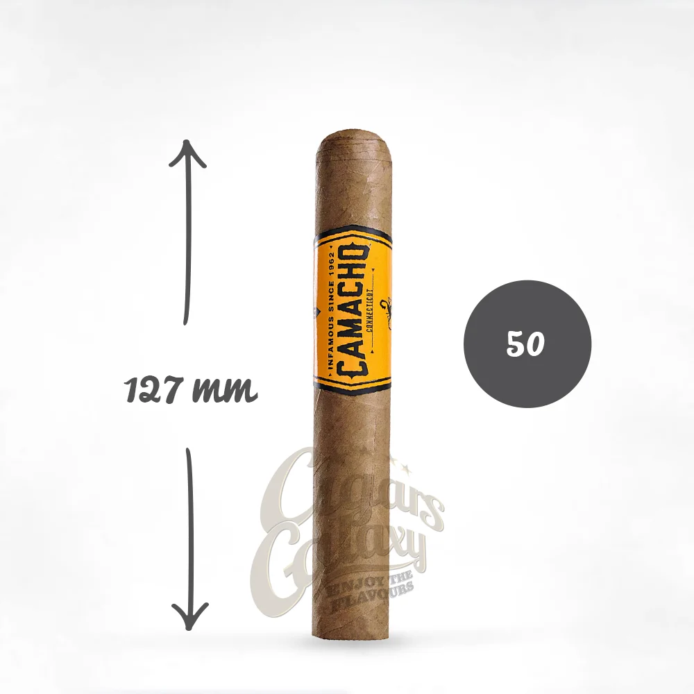 CAMACHO - Connecticut Robusto Ανακάλυψε τα πούρα Camacho – έντονα, τολμηρά και γεμάτα χαρακτήρα. Ιδανικά για όσους αναζητούν γεμάτες γεύσεις και πούρα με προσωπικότητα.