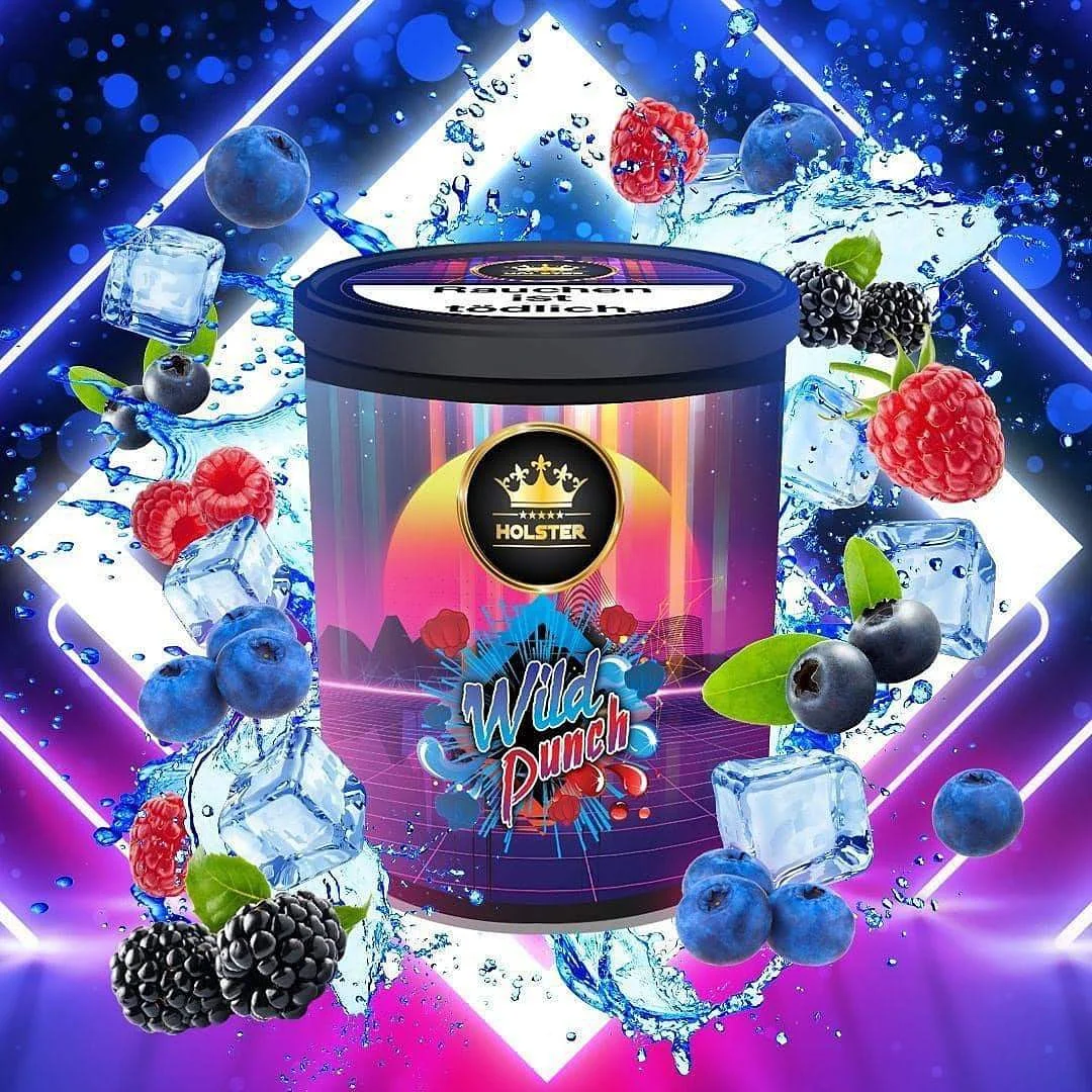 Ο Wild Punch της Holster προσφέρει μια έντονη, δροσιστική εμπειρία με πρωταγωνιστές τα φρούτα του δάσους. Συσκευασία: 200 g