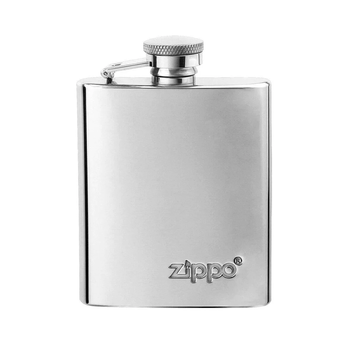zippo_flask._3oz_1 Ανοξείδωτο φλασκι Zippo 3oz (88,7ml) με καμπύλο σχεδιασμό και ασφαλές καπάκι. Κομψό, πρακτικό και ιδανικό για καθημερινή χρήση. Ποιότητα Zippo.