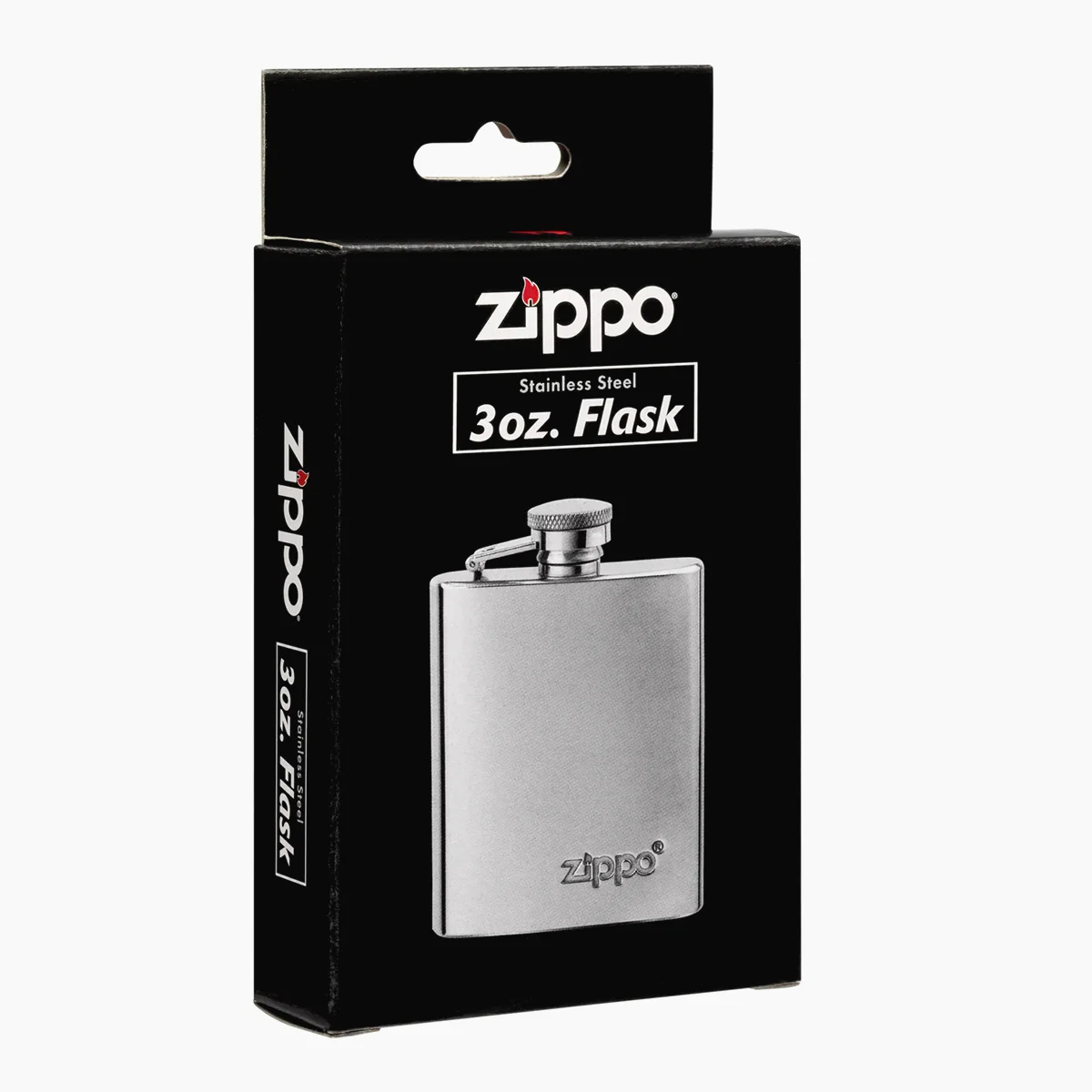 Ανοξείδωτο φλασκι Zippo 3oz (88,7ml) με καμπύλο σχεδιασμό και ασφαλές καπάκι. Κομψό, πρακτικό και ιδανικό για καθημερινή χρήση. Ποιότητα Zippo.