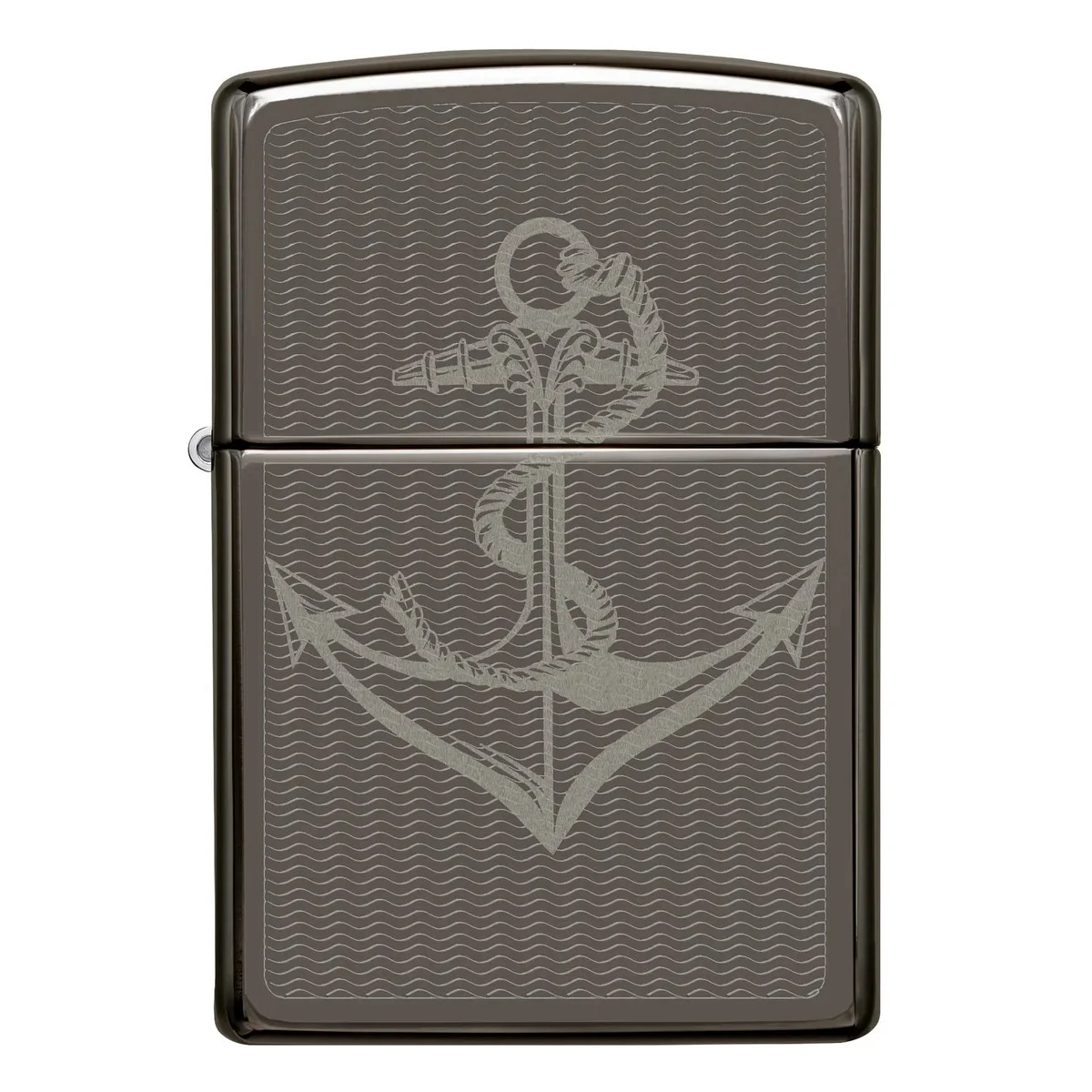 Zippo_Anchor_Black_Ice_1 Η Zippo εντυπωσιάζει με ένα ναυτικό σχεδιασμό — μία άγκυρα χαραγμένη επάνω σε Black Ice φινίρισμα. Mια μοντέρνα και ρετρό αισθητική ταυτόχρονα.