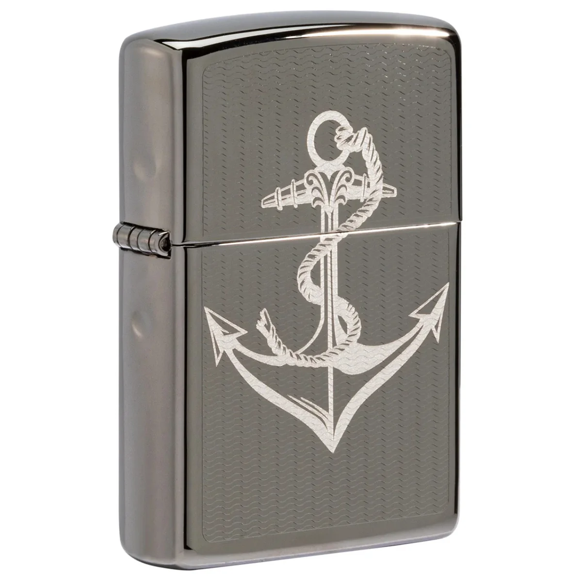 Η Zippo εντυπωσιάζει με ένα ναυτικό σχεδιασμό — μία άγκυρα χαραγμένη επάνω σε Black Ice φινίρισμα. Mια μοντέρνα και ρετρό αισθητική ταυτόχρονα.