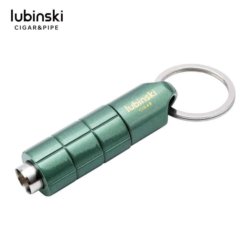 lubinski_40007_gn_1 Μεταλλικός κόπτης πούρων δύο διαμέτρων bullet από ανοξείδωτο ατσάλι σε πράσινο χρώμα. Χρησιμοποιείται ως μπρελόκ για να το έχετε πάντα μαζί σας.