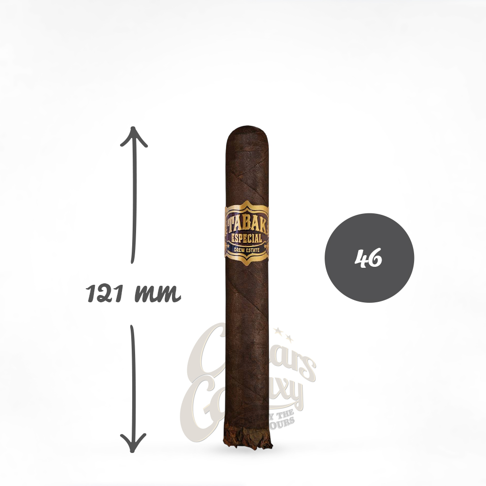 DREW ESTATE - Tabak Especial Corona Oscuro Το Tabak Especial διαθέτει ένα μεταξένιο wrapper Connecticut Oscuro και το μοναδικό μείγμα της Drew Estate από παλαιωμένο binder και long filler Νικαράγουας