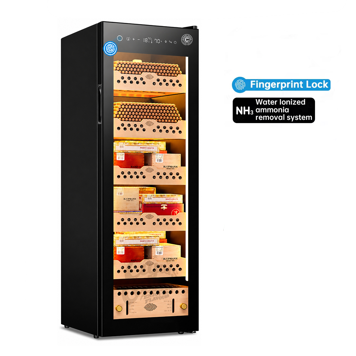 CIGARLOONG – Cigar Cabinet Cooler για 800 – 1000 Πούρα (138A-BL)