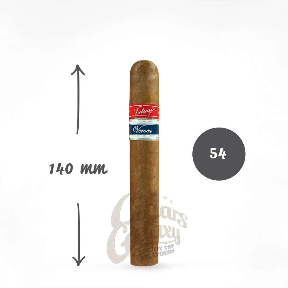 TATUAJE - Verocú Blue No. 2 - specs Το Tatuaje Verocú Blue No. 2 είναι ένα εξαιρετικό πούρο μέτριας προς γεμάτης έντασης, που προσφέρει πλούσια αρώματα ξύλου, μπαχαρικών και γήινων τόνων.