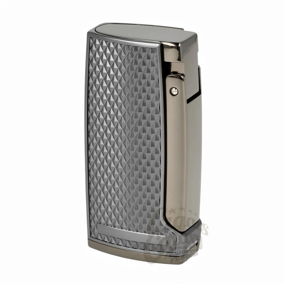 WINJET – Τριπλός Jet Gunmetal Αναπτήρας με Punch (224112) - front profile Αναπτήρας Winjet με τριπλή jet φλόγα και ενσωματωμένο πουροκόφτη punch σε gunmetal χρώμα. Ο αναπτήρας παραδίδεται σε πολυτελή συσκευασία δώρου.